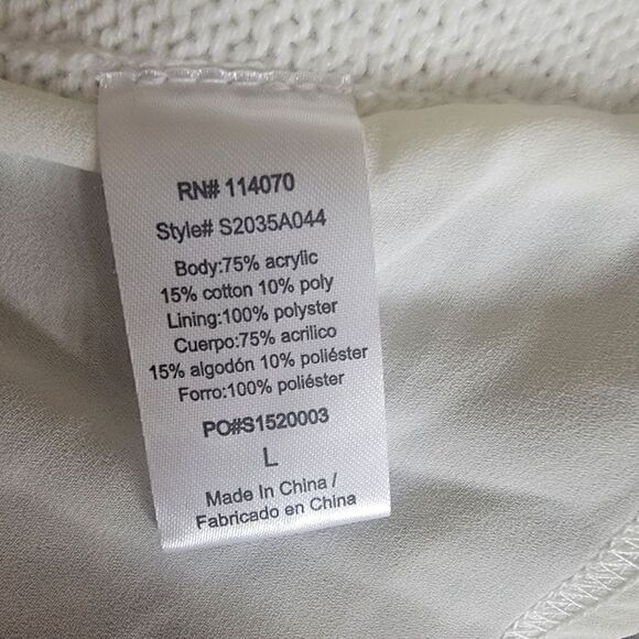 Ten-Sixty Sherman Mixed Media Sweater with Zipper Detail. Size L. - Picture 5 of 9